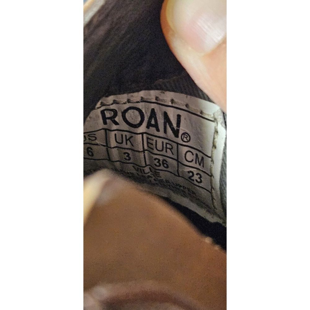 ROAN by BED STUD ville tan‎ white ankle boots US size 6M stud buckles zipper - Picture 15 of 16
